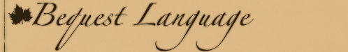 Bequest Language