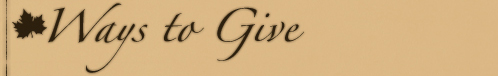 Ways to Give